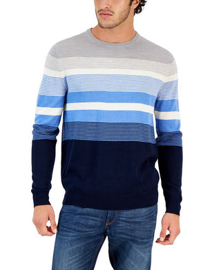 Club Room Men's Ombre Stripe Sweater Blue Size Medium