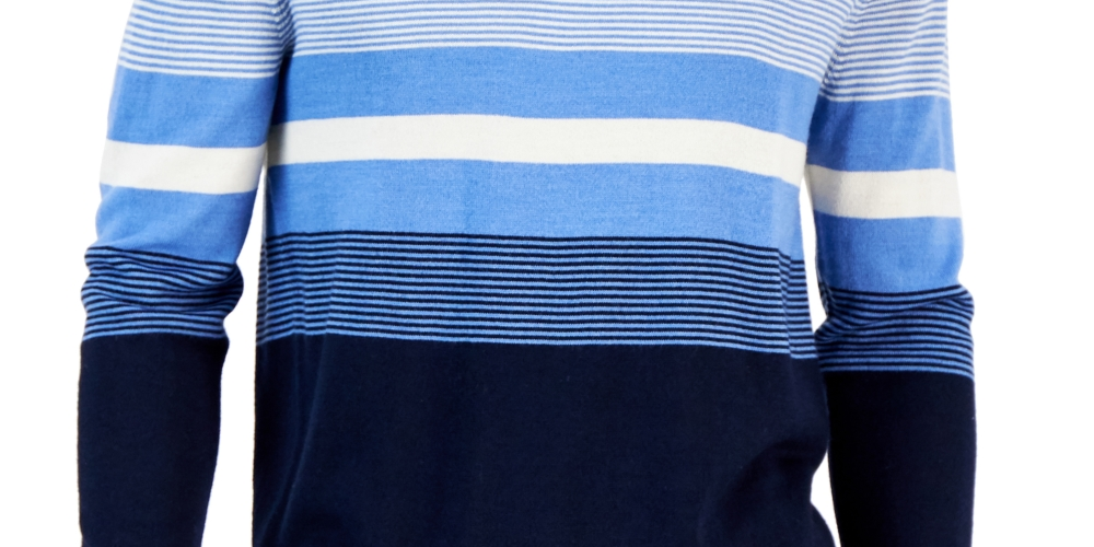 Club Room Men's Ombre Stripe Sweater Blue Size Medium