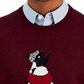 Club Room Men's Merino Penguin Sweater Red Size Large