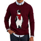 Club Room Men's Merino Penguin Sweater Red Size X-Large