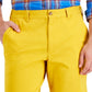 Club Room Men's Regular Fit 9 4 Way Stretch Shorts Yellow Size 32