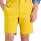 Club Room Men's Regular Fit 9 4 Way Stretch Shorts Yellow Size 36