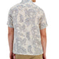 Club Room Men's Assertta Leaf Print Linen Short Sleeve Shirt White Size Medium