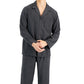 Club Room Men's Heathered Solid Flannel Pajama Set Gray Size Medium
