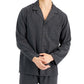 Club Room Men's Heathered Solid Flannel Pajama Set Gray Size X-Large