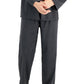 Club Room Men's Heathered Solid Flannel Pajama Set Gray Size X-Large