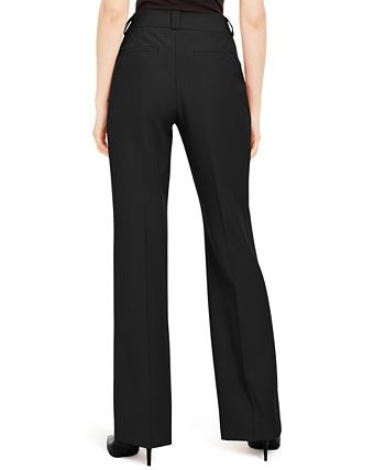 Alfani Women's Regular Long & Short Lengths Essential Curvy Bootcut Pants Black Size 10