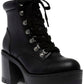 Wild Pair Women's Maureene Lace Up Booties Black Size 8 M