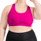 ID Ideology Women's Medium Impact Sports Bra Pink Size 1X