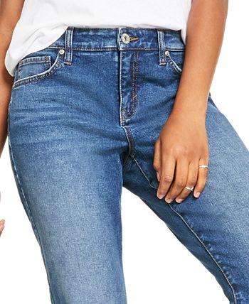 Style & Co Women's Curvy Girlfriend Jeans Blue Size 10