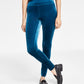 INC International Concepts Women's Velvet Non Seam Skinny Leggings Blue Size TBD