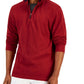 Club Room Men's 1/4 Zip Mock Neck Pullover Sweater Red Size X-Large