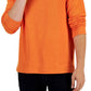 Club Room Men's Solid Classic Fit French Rib Quarter Zip Sweater Orange