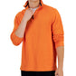 Club Room Men's Solid Classic Fit French Rib Quarter Zip Sweater Orange
