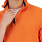 Club Room Men's Solid Classic Fit French Rib Quarter Zip Sweater Orange