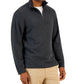 Club Room Men's Solid Classic Fit French Rib Quarter Zip Sweater Gray Size X-Large