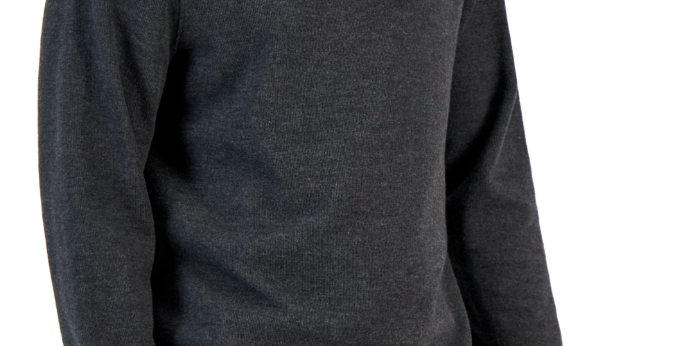 Club Room Men's Solid Classic Fit French Rib Quarter Zip Sweater Gray Size X-Large