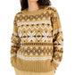 Style & Co Women's Fair Isle Pullover Sweater Yellow Size Medium