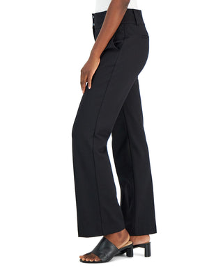 Alfani Women's Pressed Ponte Knit Trousers Black Size 12Petite