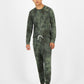 Sun + Stone Men's Tie Dyed Long Sleeve Pajama T-Shirt Green Size Large