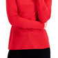 Style & Co Women's Ribbed Turtleneck Top Red Size Small