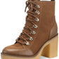Sun + Stone Women's Lennonn Lace Up Booties Brown Size 6 M