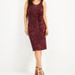 INC International Concepts Women's Printed Satin Midi Dress Red Size Medium
