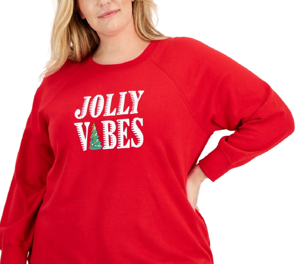 Style & Co Women's Fleece Tunic Red Size 2X