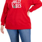 Style & Co Women's Fleece Tunic Red Size 2X