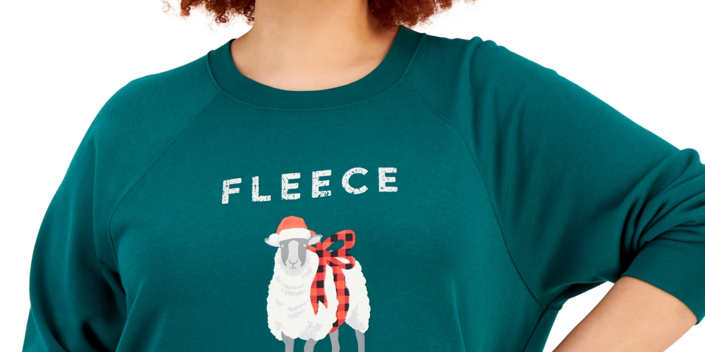 Style & Co Women's Fleece Tunic Green Size 2X