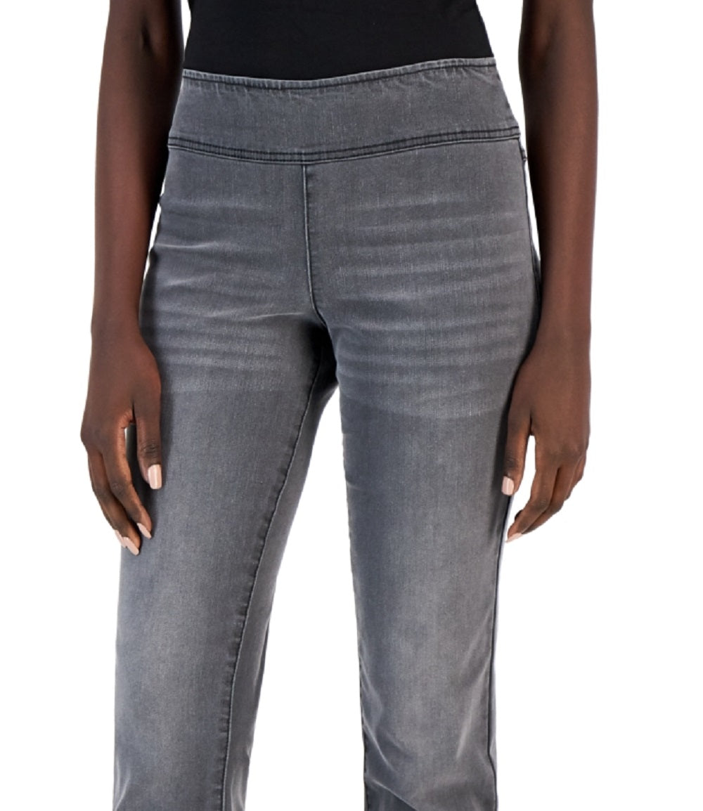 INC International Concepts Women's Pull On Straight Leg Jeans Gray Size 6