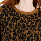 Style & Co Women's Printed Crewneck Fleece Tunic Brown Size Medium