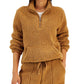 Style & Co Women's Sherpa Sweater Brown Size Petite Small