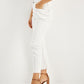 INC International Concepts Women's Raw Hem High Rise Jeans White Size 4