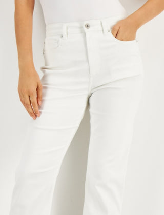 INC International Concepts Women's Raw Hem High Rise Jeans White Size 4