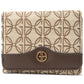 Giani Bernini Women's Logo Jacquard Trifold Wallet Brown Size Regular