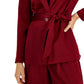 Alfani Women's Tie Waist Satin Blazer Red Size X-Small