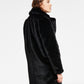 INC International Concepts Women's Long Faux Fur Chubby Coat Black Size Small
