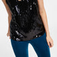 INC International Concepts Women's Sequin Tank Black Size X-Small
