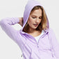 ID Ideology Women's Retro Recycled Full Zip Jacket Purple Size Medium