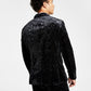 INC International Concepts Men's Slim Fit Paisley Velvet Suit Jacket Black Size XX-Large