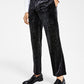 INC International Concepts Men's Slim Fit Paisley Velvet Suit Pants Black Size 29