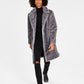 INC International Concepts Men's Elton Classic Fit Frosted Tip Faux Fur Coat Gray Size X-Large