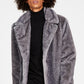 INC International Concepts Men's Elton Classic Fit Frosted Tip Faux Fur Coat Gray Size X-Large