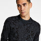 INC International Concepts Men's Classic Fit Paisley Long Sleeve T-Shirt Black Size Large