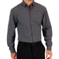 Alfani Men's Regular Fit Travel Ready Angled Geo Print Dress Shirt Black Size 36X37