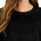 Style & Co Women's Sherpa Long Sleeve Sweater Black Size X-Large