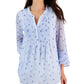 Charter Club Women's Print Pintuck Top Blue Size Large