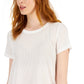 ID Ideology Women's Relaxed Short Sleeve Mesh Tee White Size X-Small