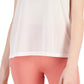 ID Ideology Women's Relaxed Short Sleeve Mesh Tee White Size X-Small